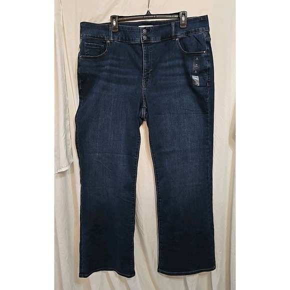 Lane Bryant Womens Dk Wash Hi Rise Boot Cut Tighter Tummy Technology Jeans 22L - Picture 1 of 15